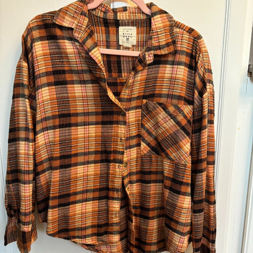 Billabong Plaid Shirt - Women's Size L